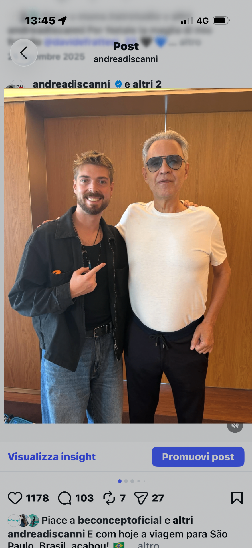 Andrea Bocelli — taglio firmato Andrea Discanni