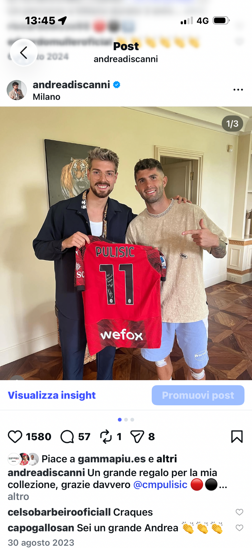 Christian Pulisic — taglio firmato Andrea Discanni